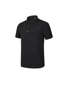 Мужская поло черного цвета Pitch Black Fila