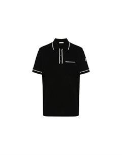 Мужская черная поло SS24 Moncler