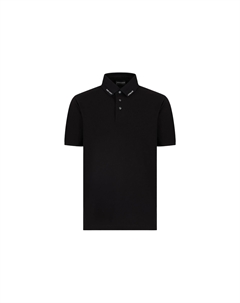 Поло с лого на воротнике, черный Emporio armani