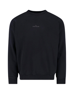 Свитшот с принтом логотипа, черный Stone island