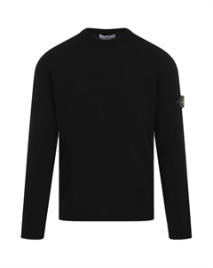 Logo Patch Crewneck Jumper, черный Stone island