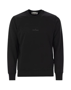 Свитшот с принтом логотипа, черный Stone island