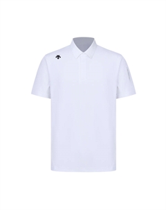 Мужская поло с коротким рукавом, белый Descente