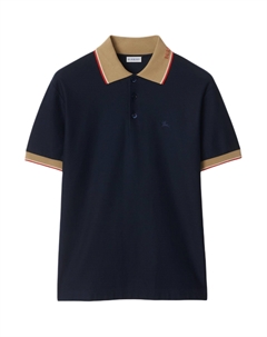 Хлопковая поло, синий Burberry