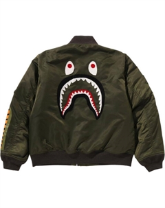 Куртка-бомбер Shark MA 1, зеленый A bathing ape®