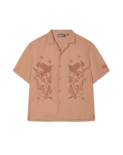 Рубашка SS25 мужская темная ночь оранжевая Fila