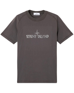 Футболка с принтом логотипа, серый Stone island