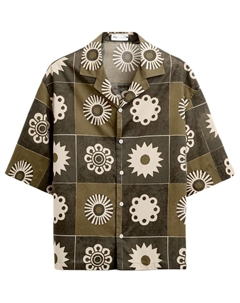 Мужская рубашка цвета хаки Zara