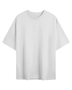Футболка с вышитым логотипом, белый Calvin klein