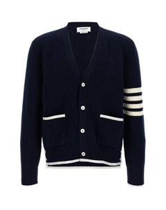 Кардиган с четырьмя полосками, синий Thom browne
