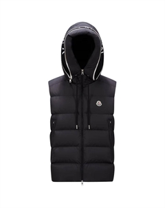 Худи-жилет на молнии с капюшоном, черный Moncler