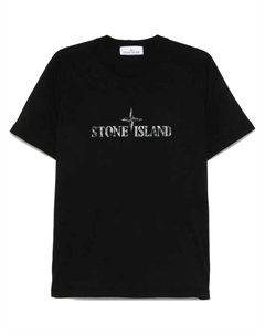 Футболка с принтом логотипа, черный Stone island