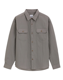 Мужская рубашка, серый хаки Gap