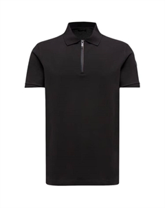 Поло с застежкой-молнией спереди, черный Moncler