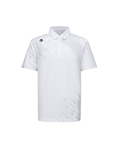 Мужская поло с коротким рукавом, белый Descente