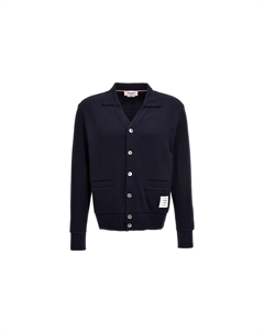 Кардиган с нашивкой-логотипом, синий Thom browne
