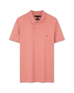 Поло с вышитым логотипом, розовый Tommy hilfiger