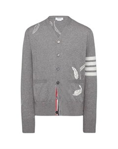 Кардиган с четырьмя полосками, серый Thom browne
