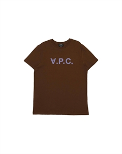 Флисовая хлопковая футболка vpc, Chocolate A.p.c.