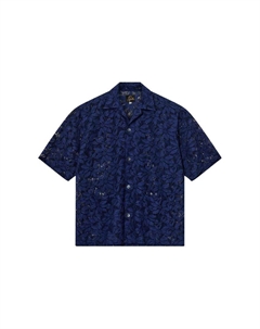 Рубашка-кабана из кружевной ткани, синий Needles