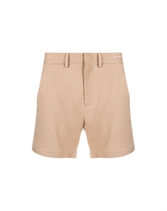 Шорты Mid-rise с вышитым логотипом, бежевый Msgm