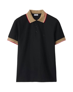 Хлопковая поло, черный Burberry