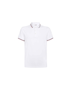 Футболка поло с нашивкой логотипа, белый Moncler