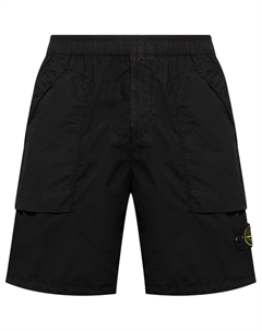 Бермуды с нашивкой логотипа, черный Stone island