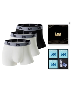 Мужские трусы боксеры упаковка 3 штуки, черный Lee