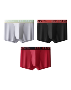 Мужские трусы боксеры упаковка 3 штуки, черный Lee