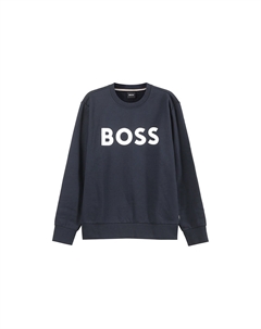 Свитшот с принтом логотипа Boss, синий Hugo boss