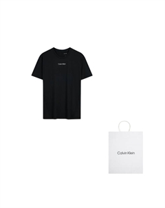Футболка с вафельной вязкой, черный Calvin klein