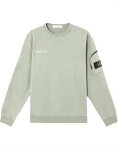 Свитшот со съемным значком, зеленый Stone island