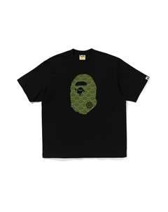 Футболка Monogram Ape Head, черный A bathing ape®