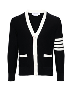 Кардиган с V-образным вырезом, синий Thom browne