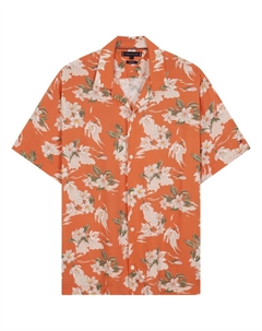 Рубашка с цветочным принтом, желтый Tommy hilfiger