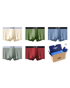 Мужские трусы 5 пар подарочный набор, белый Lee