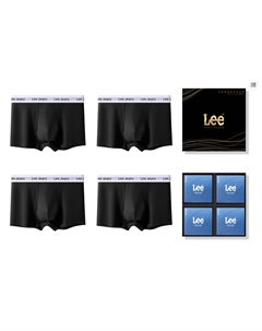 Трусы мужские 4 штуки подарочный набор, черный Lee