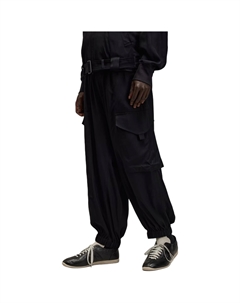 Adidas Y 3 брюки из вискозного твила, черный Y-3