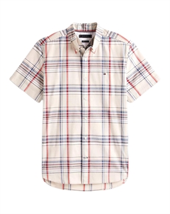 Мужская рубашка бежевого цвета Beige Tommy hilfiger