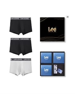 Мужские трусы 3 штуки, подарочный набор, серый Lee