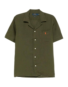 Льняная рубашка, оливковый Polo ralph lauren