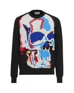 Свитшот с принтом черепа, черный Alexander mcqueen