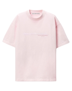 Футболка с принтом логотипа, розовый Alexander wang
