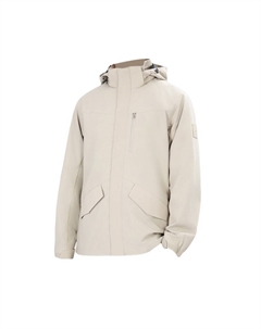 Водонепроницаемая, устойчивая к истиранию, термо, водоотталкивающая, дождезащитная ветровка мужская, бежевый Li-ning