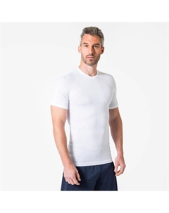 Женская/мужская термофутболка с короткими рукавами, функциональная, Keepdry White Kipsta