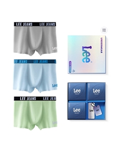 Мужские трусы боксеры упаковка 3 штуки, светло-зеленый Lee