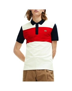 Поло мужское navy blue красный белый Lacoste