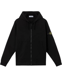 Худи с капюшоном на молнии, серый Stone island