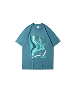 Футболка мужская лазурно-голубая Lake Blue Li-ning